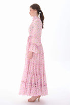 Miha-Kat Kat Büzgülü Uzun Elbi̇se-Elbise-6-Milagron.com