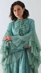 Miha-Kollari Dantel Firfirli Kaftan Elbi̇se Mint-2-Milagron.com
