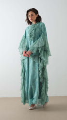 Miha-Kollari Dantel Firfirli Kaftan Elbi̇se Mint-3-Milagron.com