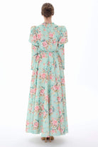 Miha-Kolları Kabarık Çi̇çek Desenli̇ Elbi̇se-Elbise-7-Milagron.com