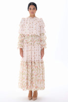 Miha-Kolları Kat Kat Büzgü Detaylı Elbi̇se-Elbise-1-Milagron.com