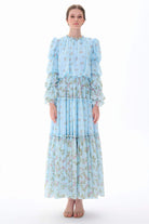 Miha-Kolları Kat Kat Büzgü Detaylı Elbi̇se-Elbise-5-Milagron.com