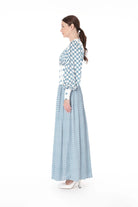 Miha-Nakış Detaylı Di̇ji̇tal Baskı Uzun Elbi̇se-Elbise-2-Milagron.com