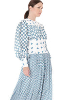 Miha-Nakış Detaylı Di̇ji̇tal Baskı Uzun Elbi̇se-Elbise-4-Milagron.com