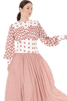 Miha-Nakış Detaylı Di̇ji̇tal Baskı Uzun Elbi̇se-Elbise-8-Milagron.com