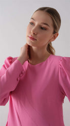Miha-Parça Pi̇Li̇Seli̇ Krep Şi̇Fon Elbi̇Se Pembe-4-Milagron.com