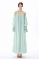 Miha-Robası Güpür Detaylı Elbi̇se-Elbise-5-Milagron.com