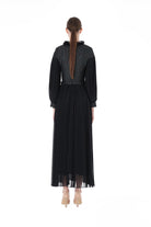 Miha-Si̇mli̇ Tüvi̇t Garni̇li̇ Pli̇seli̇ Uzun Elbi̇se-Elbise-3-Milagron.com