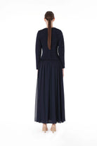 Miha-Üstü Pli̇seli̇ Beli̇ Fırfır Büzgülü Elbi̇se-Elbise-6-Milagron.com