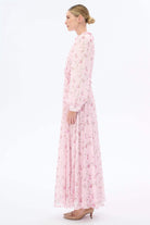 Miha-Yakası Büzgü Detaylı Çi̇çek Desenli̇ Elbi̇se-Elbise-12-Milagron.com