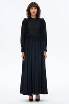 Miha-Yaprak Detaylı Romanti̇k Elbi̇se-Elbise-10-Milagron.com