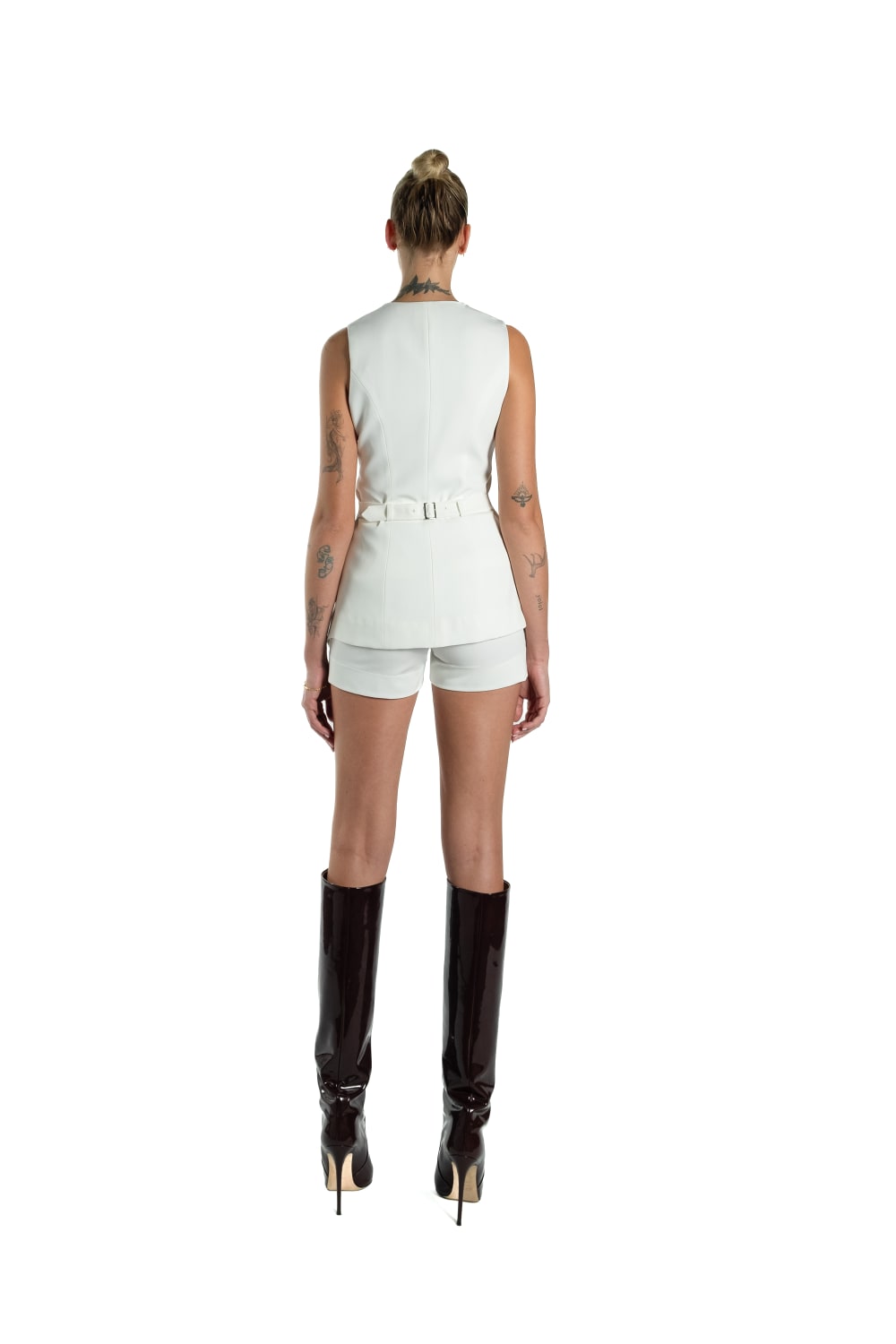 Mijau-White Shorts-Şort-1-Milagron.com