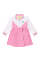 Polo Yaka Parçalı Elbise - 0