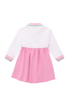 Polo Yaka Parçalı Elbise - 1