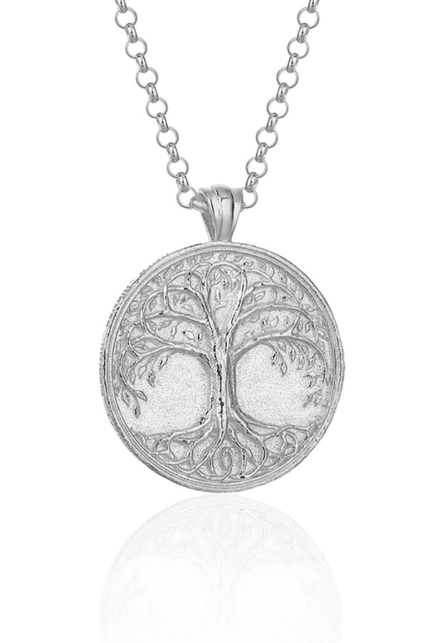 Gümüş Yggdrasil Kolye - 9 Diyarlı Dünya Ağacı