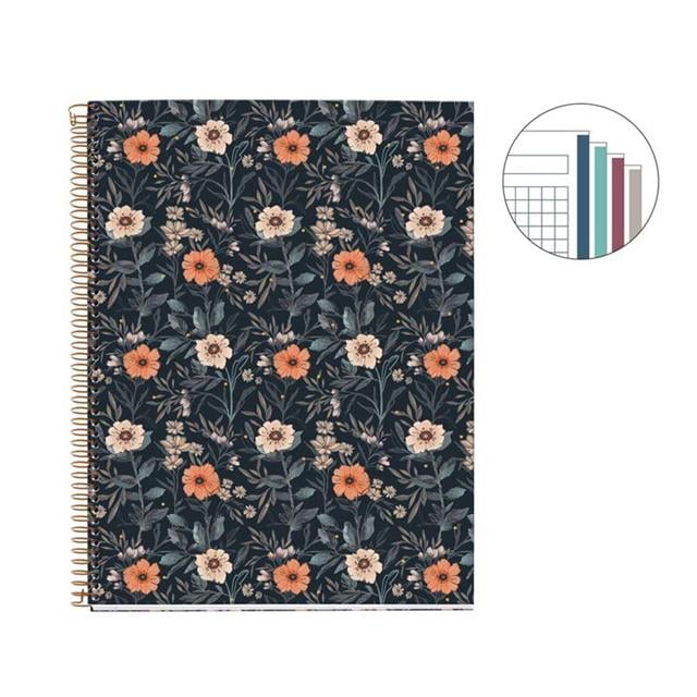 Miquelrius-Miquelrius A4 70gsm 100 Yaprak Telli Kareli British Bloom Defter-Defter-2-Milagron.com