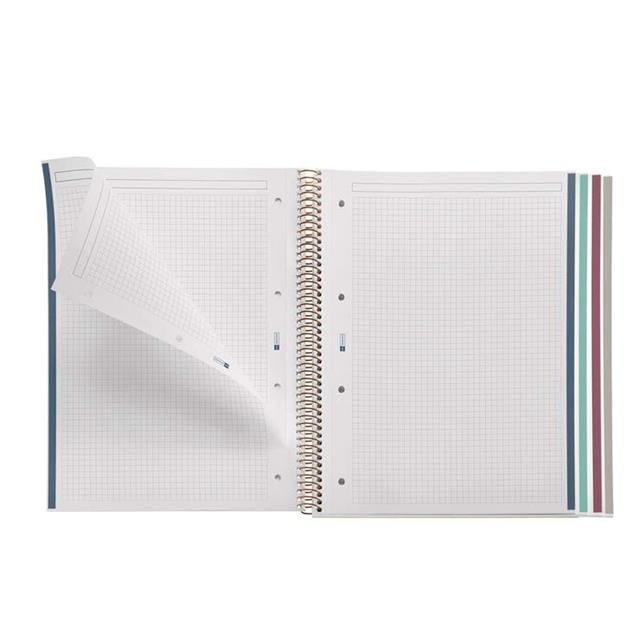 Miquelrius-Miquelrius A4 70gsm 100 Yaprak Telli Kareli British Bloom Defter-Defter-3-Milagron.com