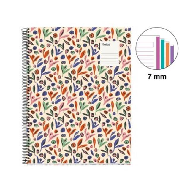 Miquelrius-Miquelrius A4 70gsm 100 Yaprak Telli çizgili Leaves In The Wind Defter-Defter-2-Milagron.com