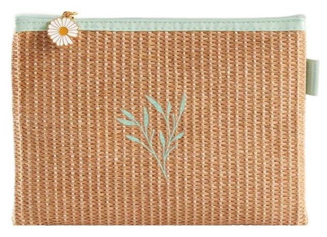 Miquelrius-Miquelrius Raffia Vanity Garden çok Amaçlı çanta-Kalem Çantası-1-Milagron.com
