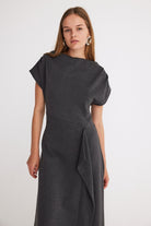 Mirimalist-Cloud Örme Midi Elbise-Elbise-3-Milagron.com