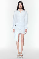 Mirimalist-Eddy Beyaz Gömlek Elbise-Elbise-2-Milagron.com