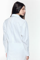 Mirimalist-Eddy Beyaz Gömlek Elbise-Elbise-5-Milagron.com