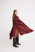 Mirimalist-Flow Bordo Uzun Kaban-Kaban-4-Milagron.com