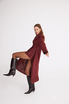 Mirimalist-Flow Bordo Uzun Kaban-Kaban-5-Milagron.com