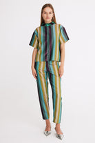 Mirimalist-Gaia Çizgili Pantolon-Kumaş Pantolon-2-Milagron.com