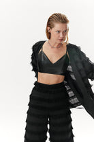 Mirimalist-Leather Bra Bustier-Top-2-Milagron.com