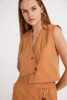 Mirimalist-Moody Kahve Ceket / Yelek-Yelek-2-Milagron.com