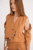 Mirimalist-Moody Kahve Ceket / Yelek-Yelek-4-Milagron.com