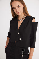 Mirimalist-Moody Siyah Ceket / Yelek-Yelek-6-Milagron.com