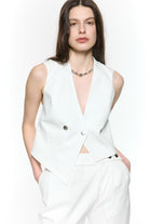 Mirimalist-Revolve Pantolon Beyaz-Kumaş Pantolon-1-Milagron.com