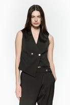 Mirimalist-Revolve Pantolon Siyah-Kumaş Pantolon-1-Milagron.com