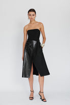 Mirimalist-Savile Straplez Midi Elbise-Elbise-1-Milagron.com