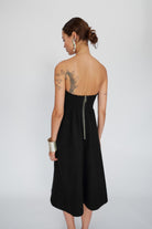 Mirimalist-Savile Straplez Midi Elbise-Elbise-5-Milagron.com