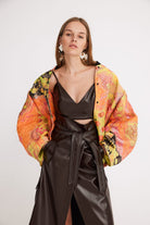 Mirimalist-Sepia Deri Wrap Midi Etek-Etek-3-Milagron.com