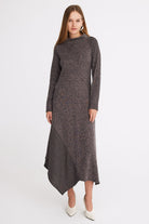 Mirimalist-Sunset Sırt Açık Örme Elbise-Elbise-1-Milagron.com