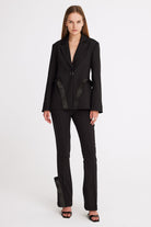 Mirimalist-Tux Flare Pantolon-Kumaş Pantolon-2-Milagron.com