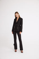 Mirimalist-Tux Flare Pantolon-Kumaş Pantolon-3-Milagron.com