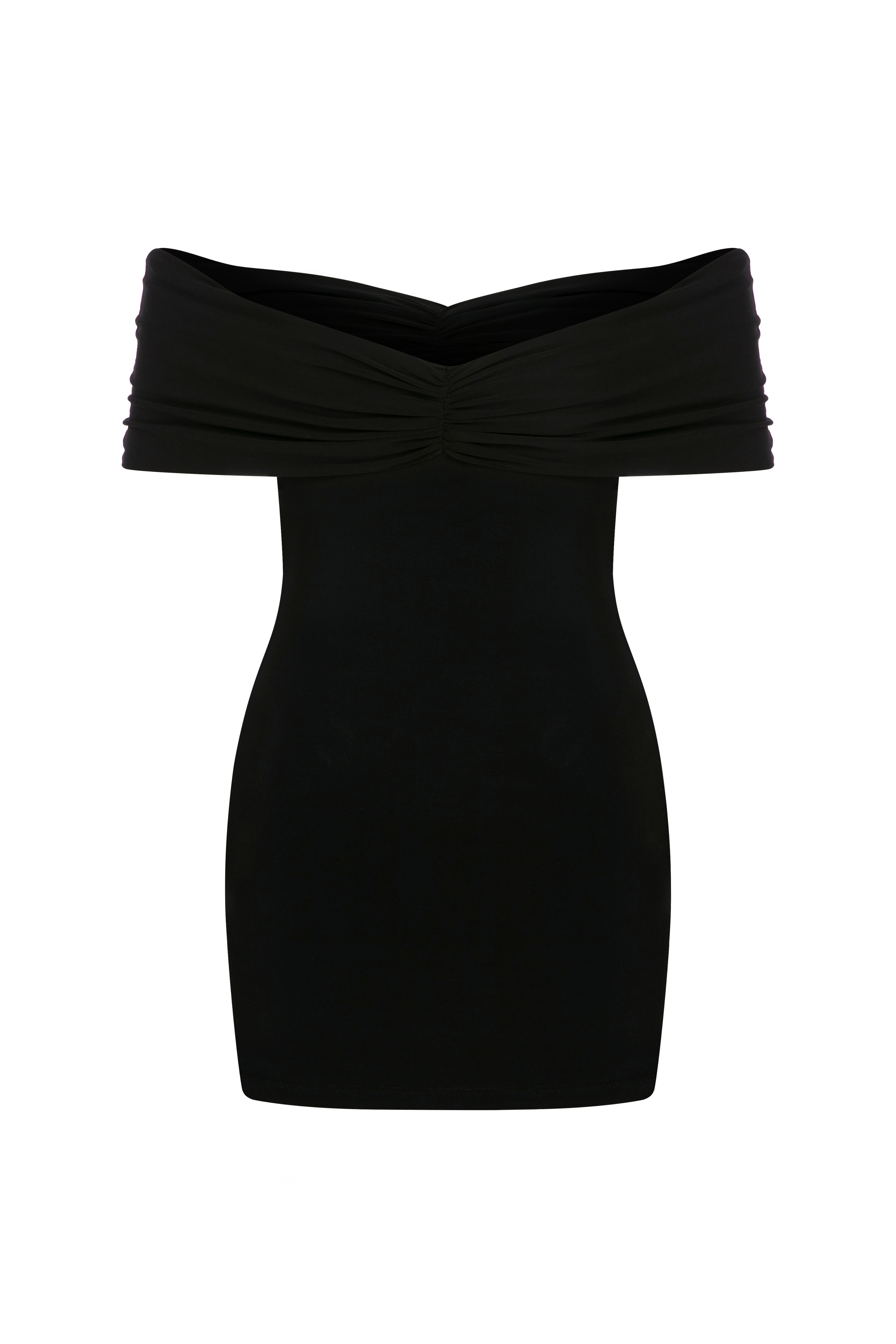 Alessa Black Mini Dress - 2