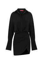 Misole-Black Asymmetrical Dress-Dress-2-Milagron.com