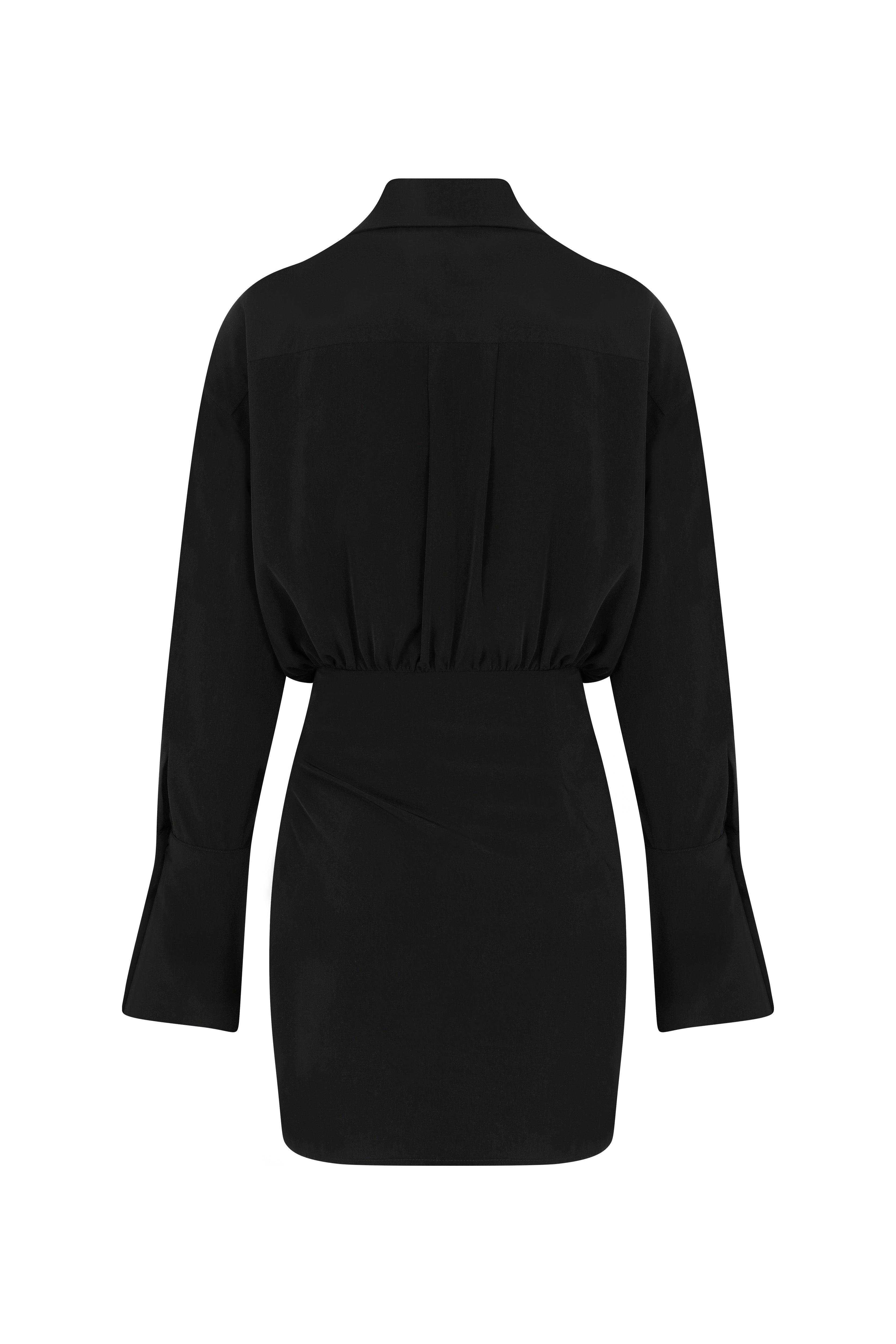 Misole-Black Asymmetrical Dress-Dress-3-Milagron.com
