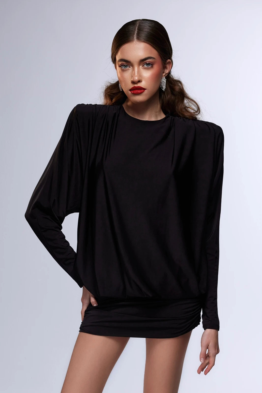 Misole-Cirque Nocturne Mini Elbise-Dress-2-Milagron.com