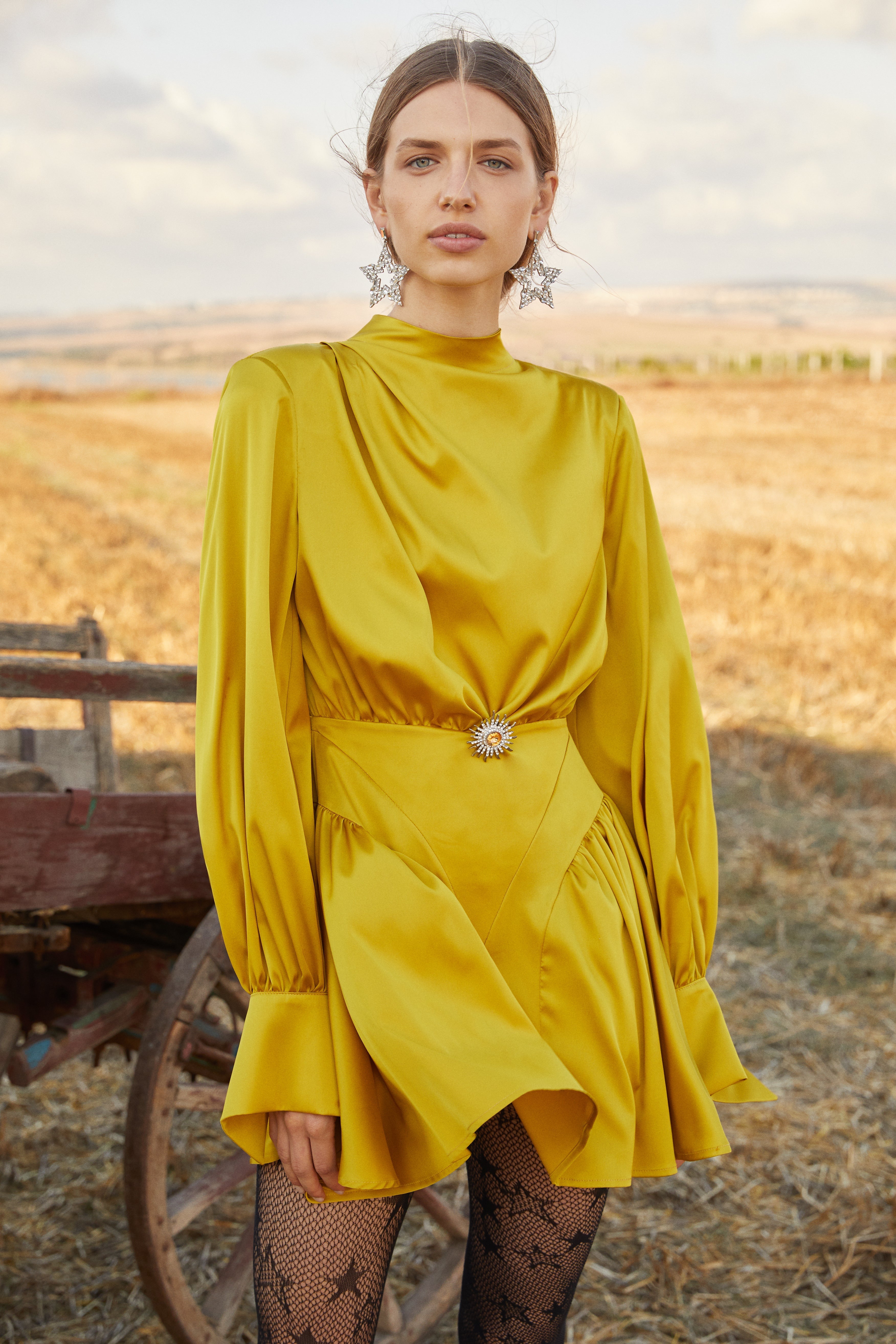 Misole-Daria Olive Dress-Dress-1-Milagron.com