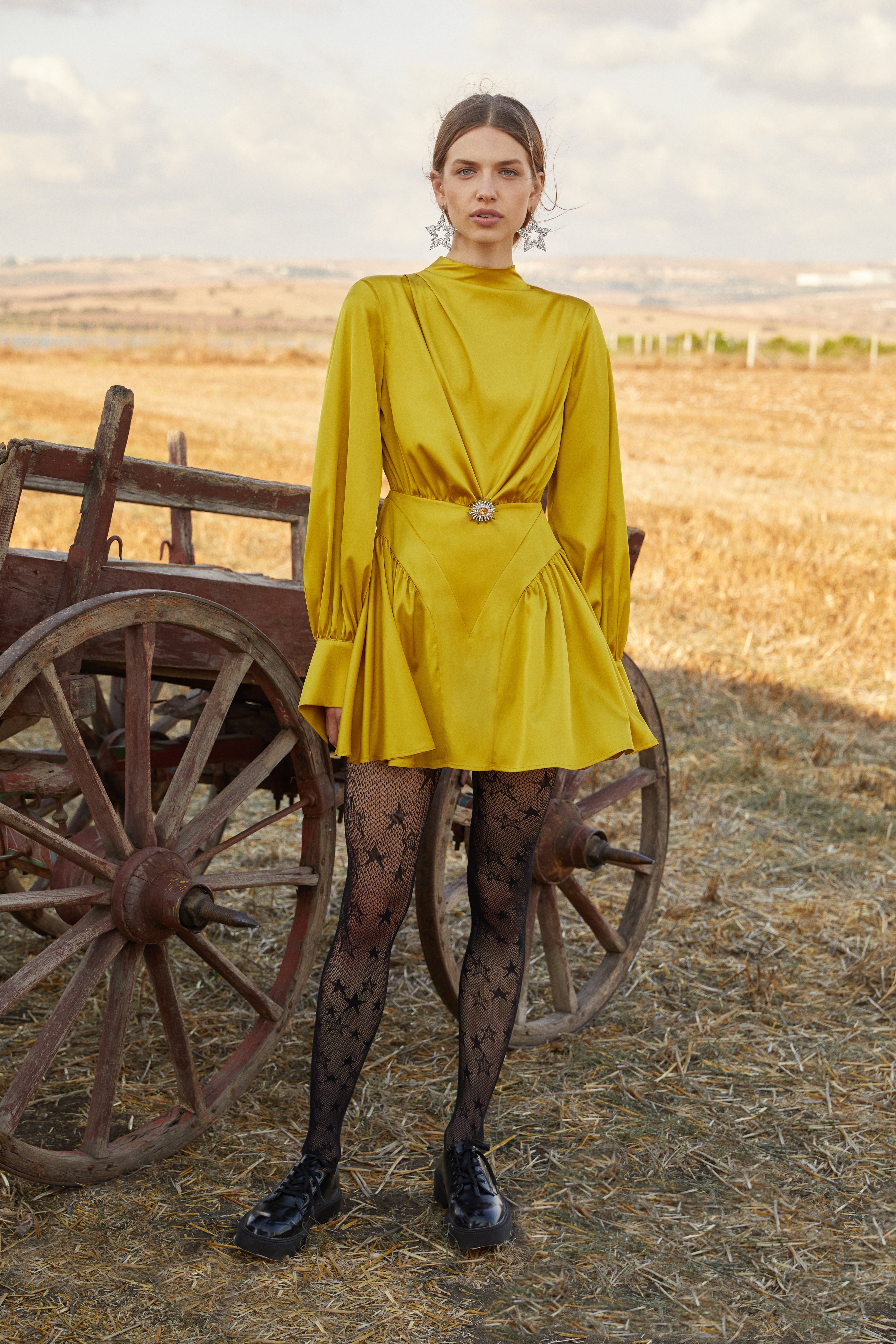 Misole-Daria Olive Dress-Dress-2-Milagron.com