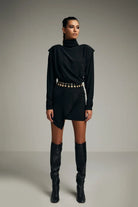 Diva Long Sleeve Crewneck Dress - 0
