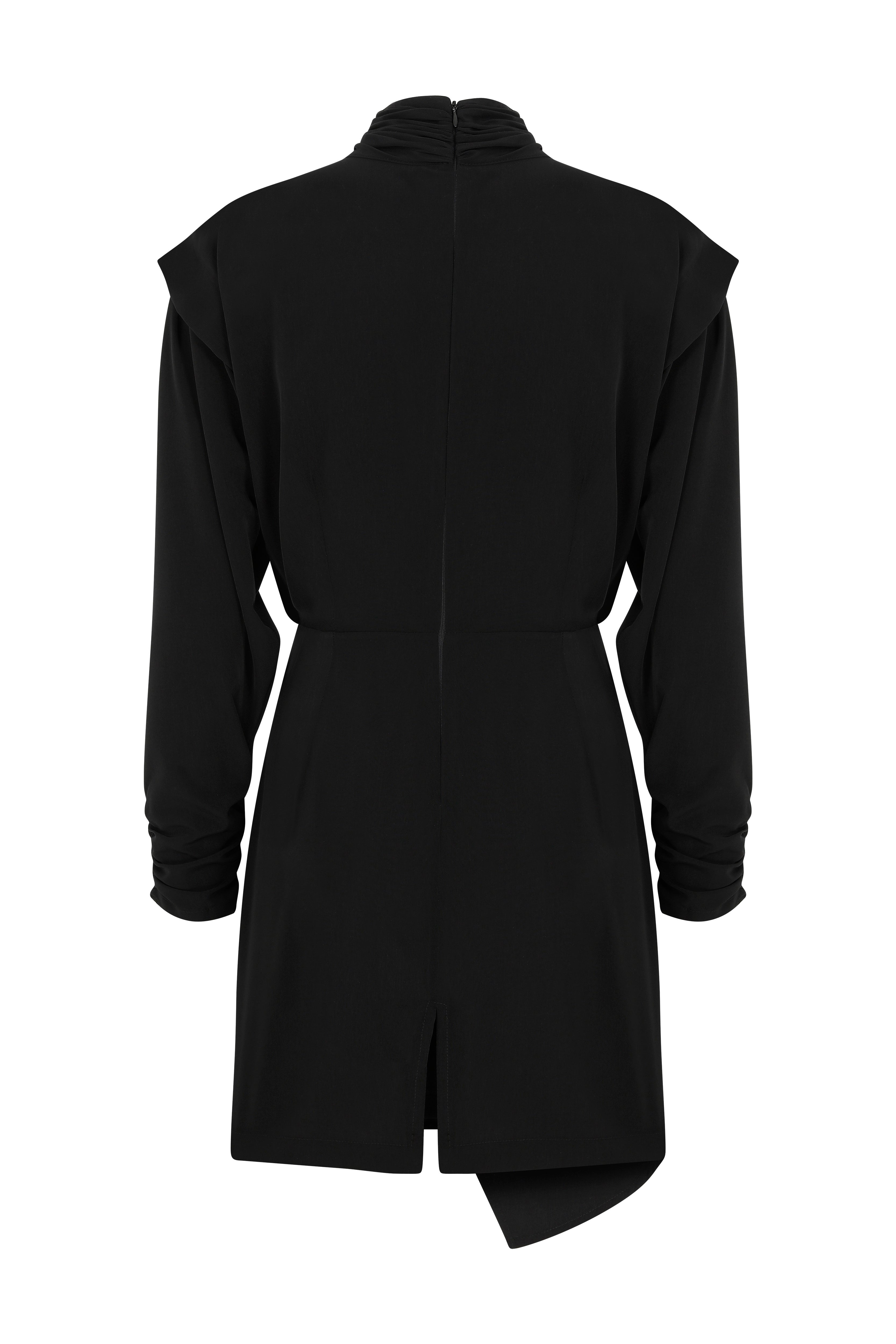 Misole-Diva Long Sleeve Crewneck Dress-Dress-4-Milagron.com