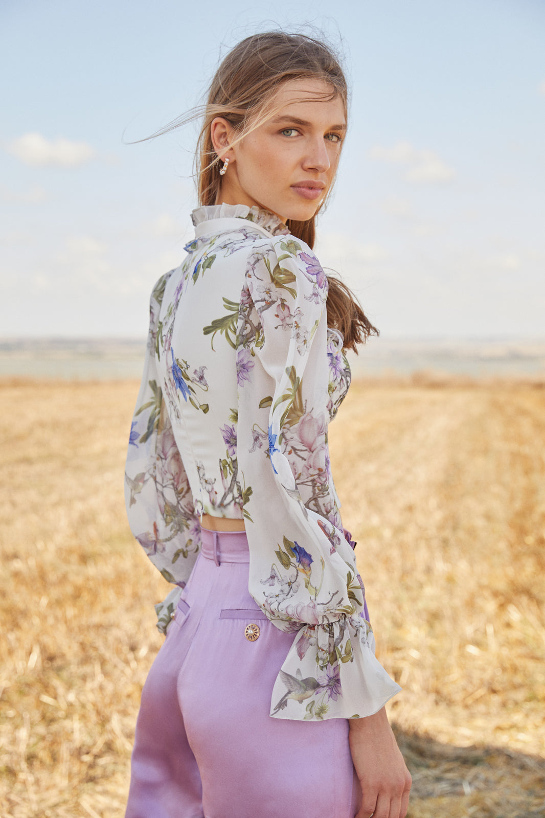 Misole-Floral Long Sleeve Top-Top-2-Milagron.com